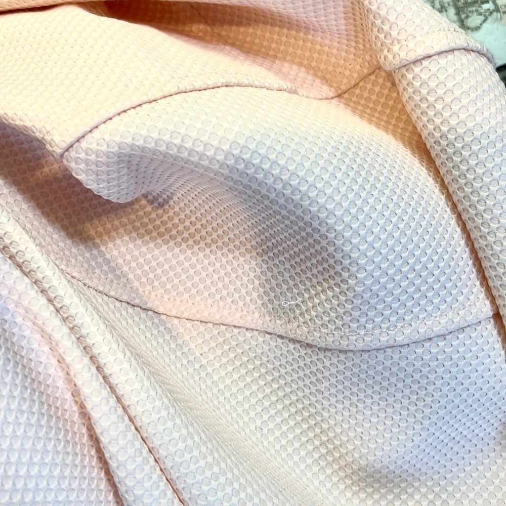Lark & Ro Peach Pink Textured V Neck Fit Flare Church Brunch Dress Lined Size 12 - Picture 10 of 10
